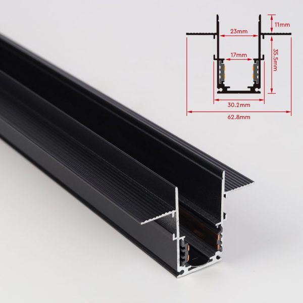 AM-MR-20F15C 6.56ft 20 Style Flush Mounted LED Magnetic Rail AM-MR-20F15C 6.56ft 20 Style Flush Mounted LED Magnetic Rail